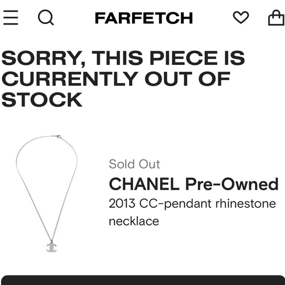 Chanel: Rhinestone CC Pendant Reversible Silver Necklace - Picture 12 of 12